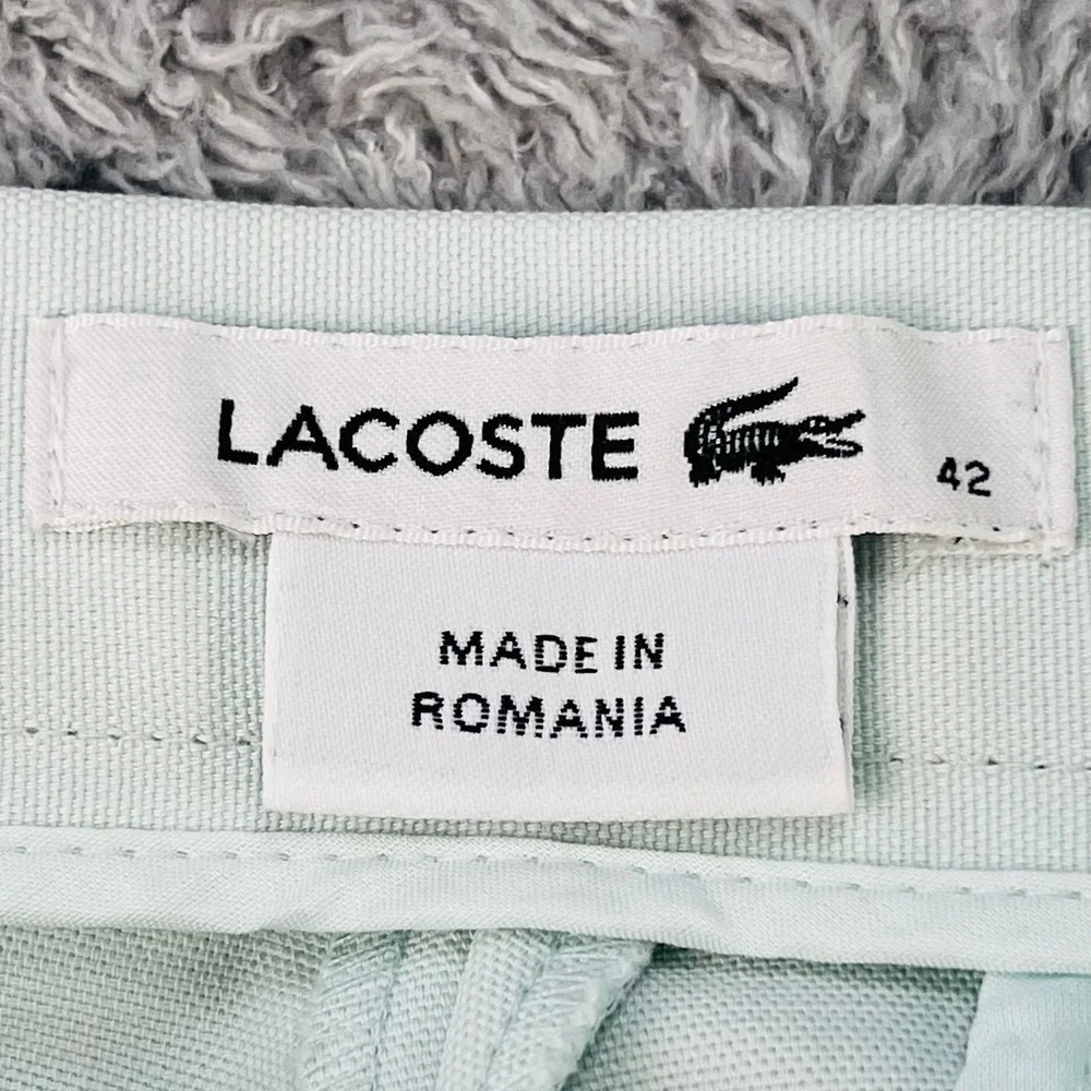 Lacoste Vintage Equestrian Pants Mens‎ 32x29 Mint Green Saddle Patch Chinos